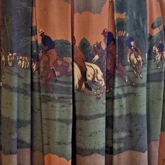 SOLD-RALPH LAUREN Vtg 80s Classic Equestrian Horse 🏇Polo🏇Hunter Wool Skirt Sz 8 - Picture 4 of 12